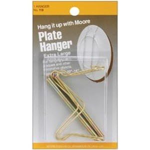 Extra Large Plate Hangers 1/Pkg - Brass/Holds 10