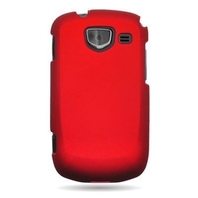 Aimo Wireless SAMU380PCLP003 Rubber Essentials Slim and Durable Rubberized Case for Samsung Brightside U380 - Retail Packaging - Red