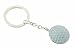 Handmade sterling silver and hand enamelled golf ball keyring