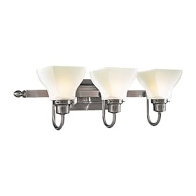 Minka Lavery Mission Ridge 5583-84 Reversible 3-LT 300w (10"H x 25"W) Vanity Lighting in Nickel