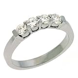 14k White 0.64 Ct Diamond Band Ring - Size 7.0