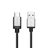 CeeOne USB-C &amp; USB 2.0 高耐久ナイロン ケーブル (2m) Type-C機器対応 新しいMacBook / Nexus 5X / ChromeBook Pixel / Nokia N1 Tablet 他対応 ブラック