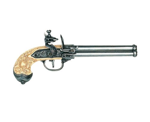 Denix Italian Triple Barrel Flintlock Pistol