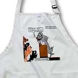 12 Step Groupers Drink Like A Fish - BLACK Full Length Apron With Pockets 22w X 30l - B000UHA00S