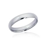 Karat Platinum 4mm Polished Dome Comfort Fit Band