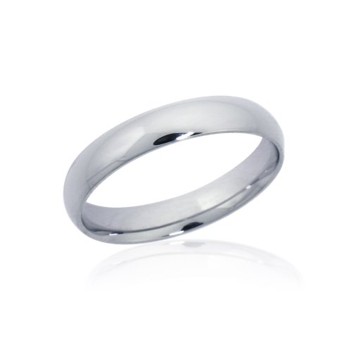 Karat Platinum 4mm Polished Dome Comfort Fit Band