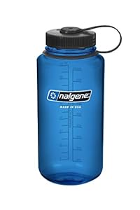 Nalgene BPA Free Tritan Wide Mouth Water Bottle, 1-Quart, Slate Blue
