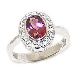 Oval Pink Tourmaline and Diamond Splendor Ring by Szul