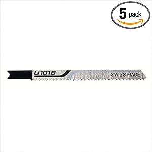 Bosch U111HF 4-Inch, 10TPI, Bi-Metal Universal Shank Jigsaw Blade, 5 Pack