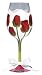 Kitchen & Housewares : LOLITA WINE GLASS RED ROSE Roses Valentines Day Gift