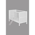 Babybett | Gitterbett | "NELE" | WEISS | umbaubar zum Juniorbett | inkl. Matratze