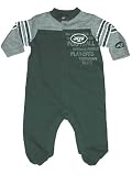 NFL Team Newborn Baby Gerber Snap Front Sleep 'N Play Sleepers (3-6 Months, New York Jets)