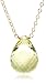 14k Yellow Gold Lemon Quartz Briolette Drop Necklace