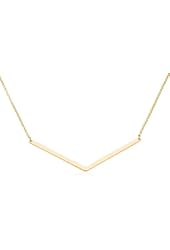 Chevron Necklace Bar Necklace Arrow Necklace- 925 Sterling Silver Plated in 18k Gold