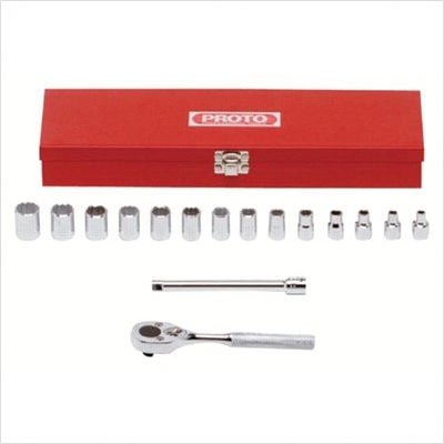Stanley Proto J52224 20 Piece 12 Point 3/8 Drive Metric Socket Set