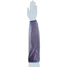 Ansell 59-001 Vinyl CPP Sleeves with Elastic at Both Ends, Blue, 18" Length (Pack of 12 Pair)
