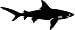 Nature Silhouette Wall Decals - Shark Fish Silhouette - 12 inch Removable Graphic