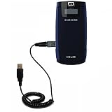 Coiled Power Hot Sync and Charge USB Data Cable w/ Tip Exchange for the Samsung Helio Fin - Gomadic Brand