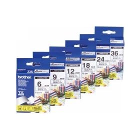 Black on Clear Gloss Laminated Tape, 12