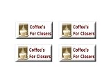 Coffee's For Closers - Glengarry Glen Ross 3D Domed Set of 4 Stickers