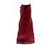 Breckelle's Heather-34W Faux Suede Chunky Heel Synthetic Ankle Boots for Women Wine Suede 8