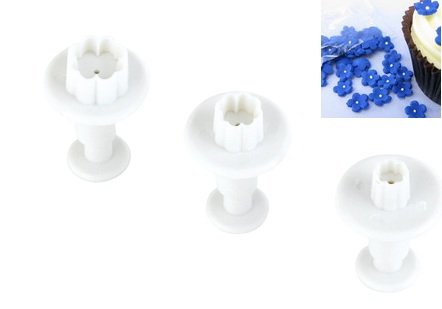 Taglia Pasta per Fiorellini di zucchero con esplusore Conf. 3 pezzi Taglia Pasta per Fiorellini di zucchero con esplusore Conf. 3 pezzi