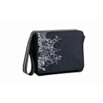 Lassig Messenger Diaper Bag, Vertical Black