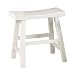 Carolina Cottage 18-Inch Saddle Seat Stool, Antique White
