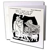 Londons Times Funny Music Cartoons - Bad Case Of The Willie Nelsons - Greeting Cards-12 Greeting Cards with envelopes