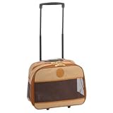 Sherpa Amelia Pet Dog Cat Carrier Tote Bag on Wheels Tan for Pets up to 14lbs