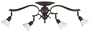 Canarm IT217A04ORB10 Addison 4-Light Dropped Track Lighting with Flat Opal Glass Shades, Oil Rubbed Bronze
