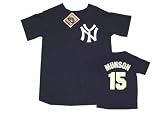 Thurman Munson 15 New York Yankees Navy Name and Number Adult T-Shirt
