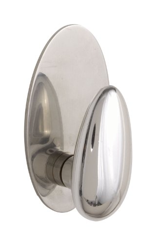 Wenko 4466360100 Wandhaken Imperia - ovale Form, selbstklebend, Edelstahl gl&auml;nzend, rostfrei, 3 x 6.5 x 3.5 cm