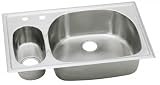 ECGR332210L1 Harmony Stainless Steel 33 Double Basin Self Rimming Kitchen Sink with 10 Depth and