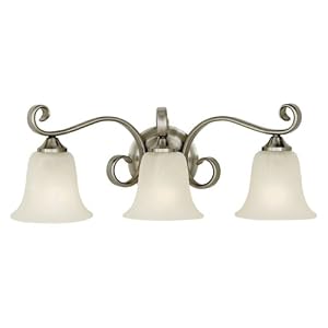 Murray Feiss VS10403-BS Three-Light Vista Collection Vanity Strip, Brushed Steel with... by 