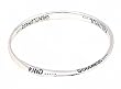 Bracelet - B160 - Bangle Style Inscribed with " "Love.. Joy.. Peace.. Patience.. Kind.. Goodness.. Faithful.. Gentleness.. Self-Control.." ~ Silver Tone Metal