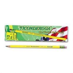 Ticonderoga Yellow Pencil, #1 Extra Soft Lead, Dozen DIX13881