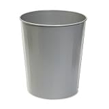 Safco(R) Round Wastebasket, 5 7/8 Gallons, Charcoal