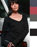Womens : Super Sheer V-Neck Longsleeve Tee