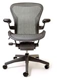 Aeron Chair Basic by Herman Miller- Graphite Frame - Lead Classic Size B (M ....