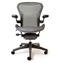 Aeron Chair - Basic by Herman Miller - Graphite Frame - Lead Classic Size C (Large)