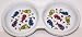 Vo-Toys Ceramic Double Cat Crock with Fish Skeltons 8.5in