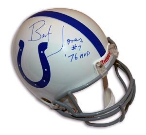 Bert Jones Signed Baltimore Colts Full Size Authentic Helmet - MVP 76
