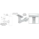 Buy CRL Mill Aluminum 2-Way Adjustable Concealed Post Mounted Hand Railing Bracket for... by CR Laurence