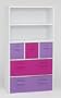 4D Concepts Girl's Storage Bookcase, White