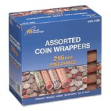 Coin Wrappers, 54 ea Quarter, Dime, Nickel, Penny, Assorted (RXXFSW216N)
