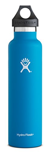 Hydro Flask 24 oz Vacuum Insulated Stainless Steel Water Bottle, Standard Mouth w/Loop Cap, Pacific