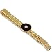 Forzieri Golden Plated Tie Clip with Black Oval