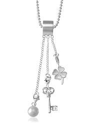VINANI brand Germany 925 Sterling Silver Charm Base Carrier Pendant 3 Chains for Charms matte for Necklace HB3M