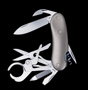 Porsche Design Cigar Cutter Elite Knife with Ruthenium Handle from Swiss Army